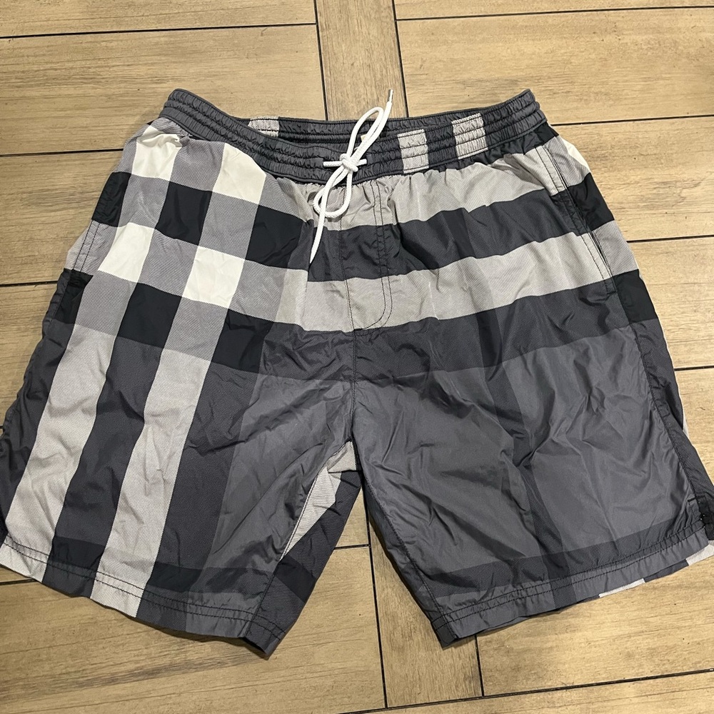 Men’s medium size classic Burberry, swim trunks